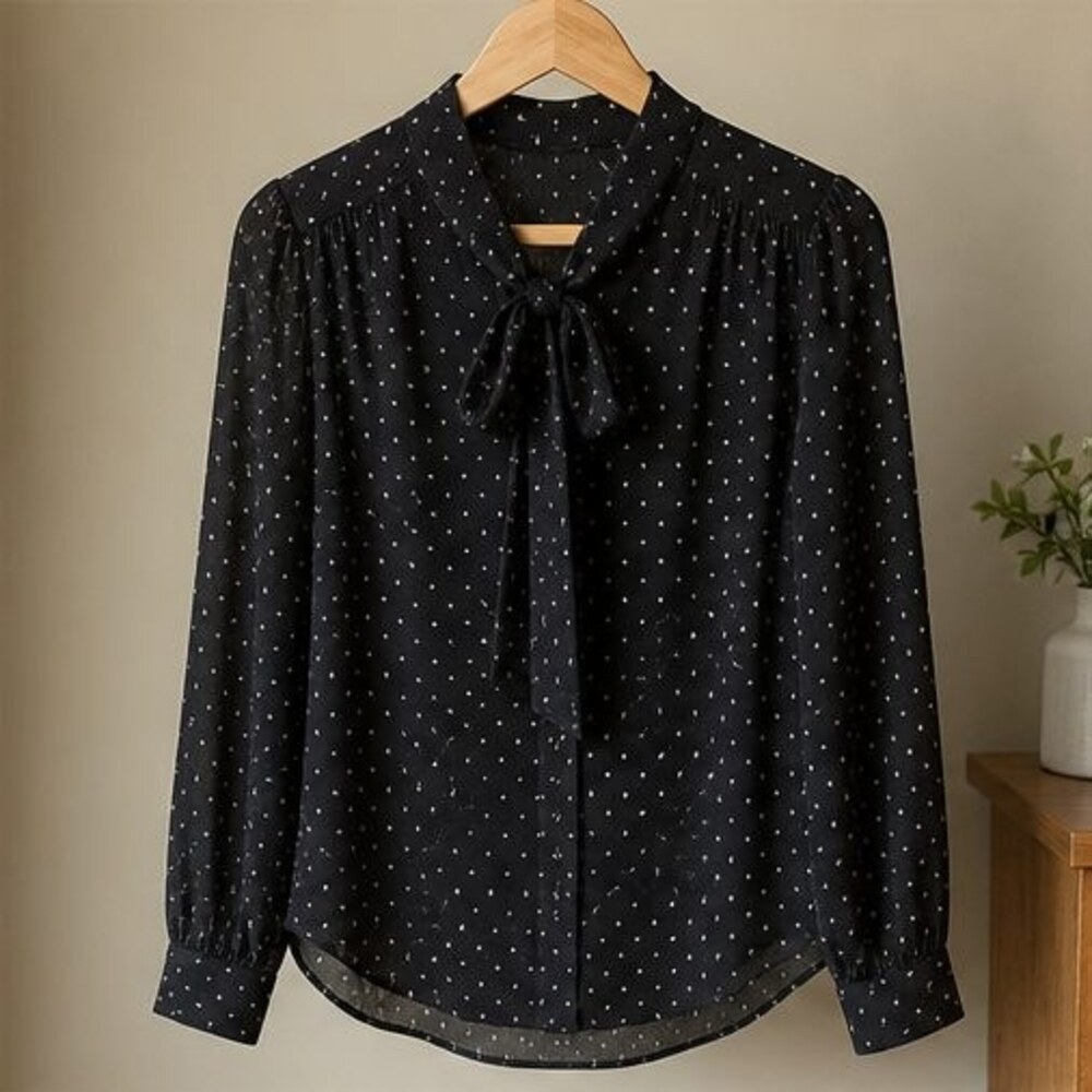 Blue V Neck Top